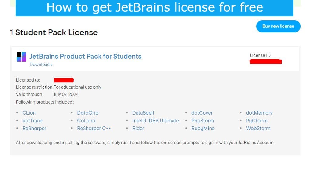 How to get JetBrains license for free (For education) - 2023