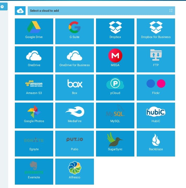 Transfer file between different cloud service 