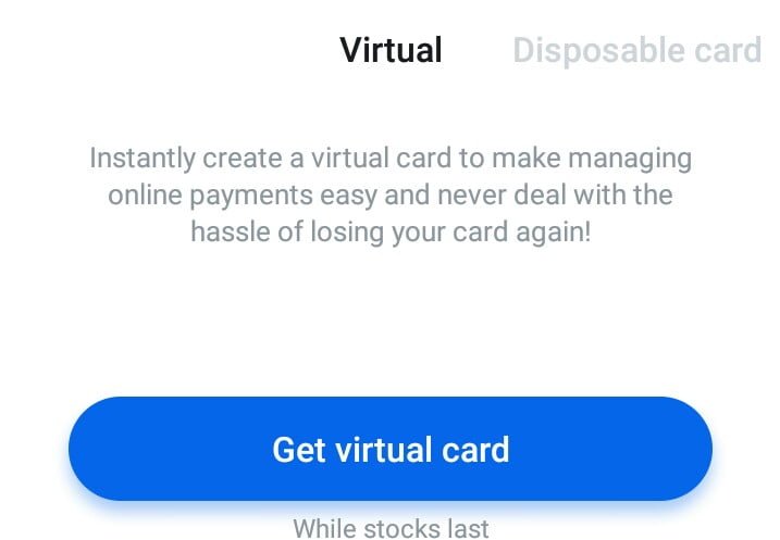 Virtual credit card for free 