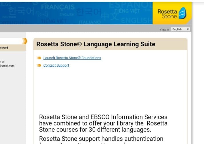 Foreign language learning for free with rosetta stone