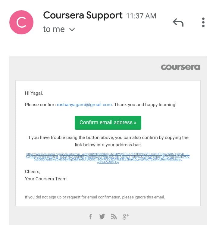 Coursera account with course and certificate free