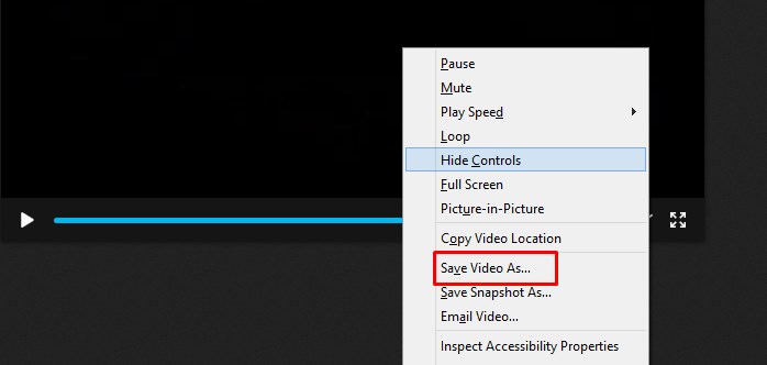 how to save an embedded video