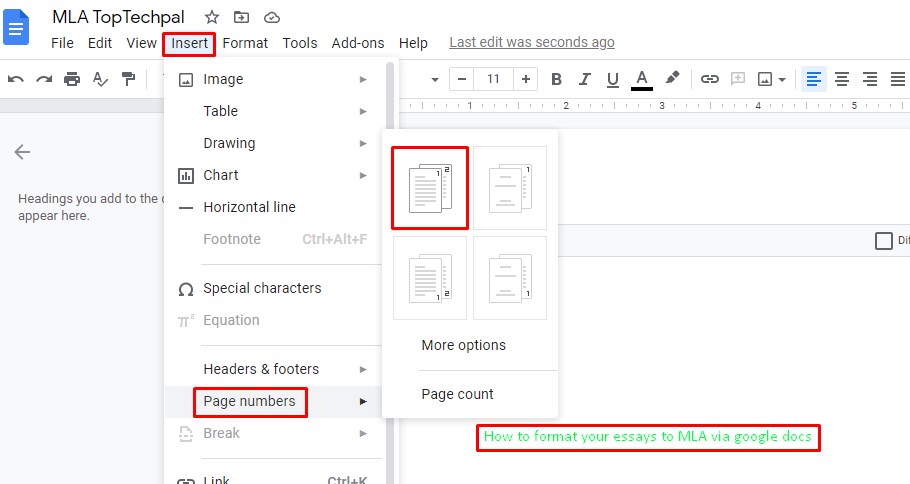 How To Format Your Essay To Mla Via Google Docs 2020 Toptechpal