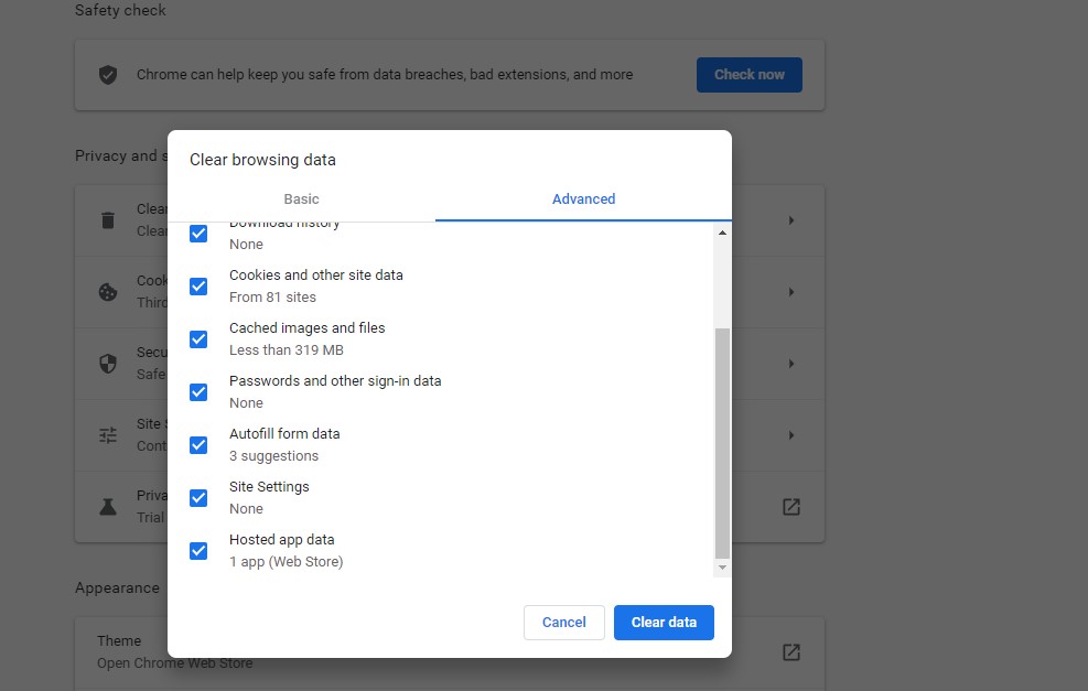 clear data fix twitch error 2000