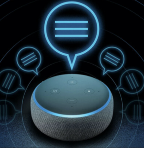 a picture of amazon alexa representing language graphics