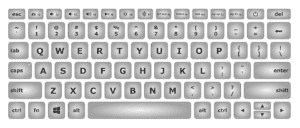 A representation of keyboard